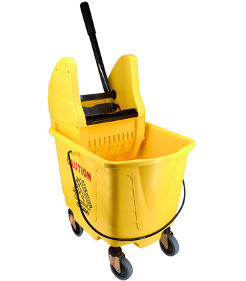27L Mop Bucket with Down Press Wringer - Yellow