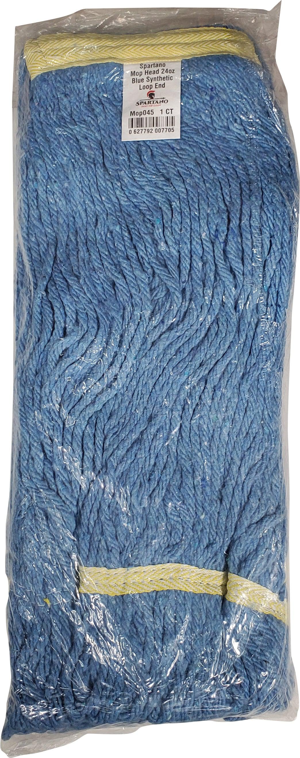 24oz Blue Synthetic Loop-End Mop Head - 3052B — image 3