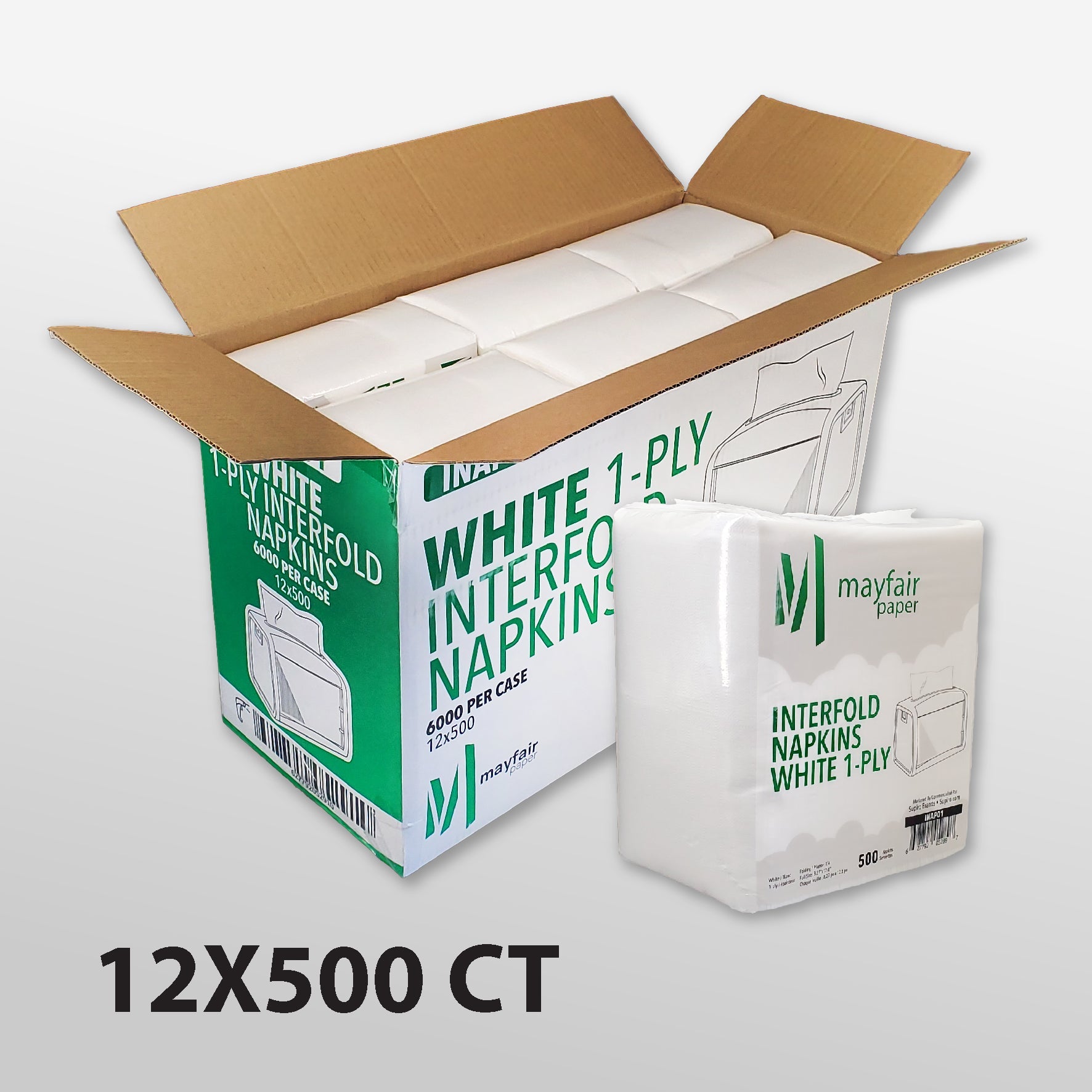1 Ply Interfold Napkins 1/4 Fold - White - INAP01 — image 7