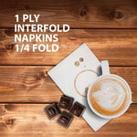 1 Ply Interfold Napkins 1/4 Fold - White - INAP01