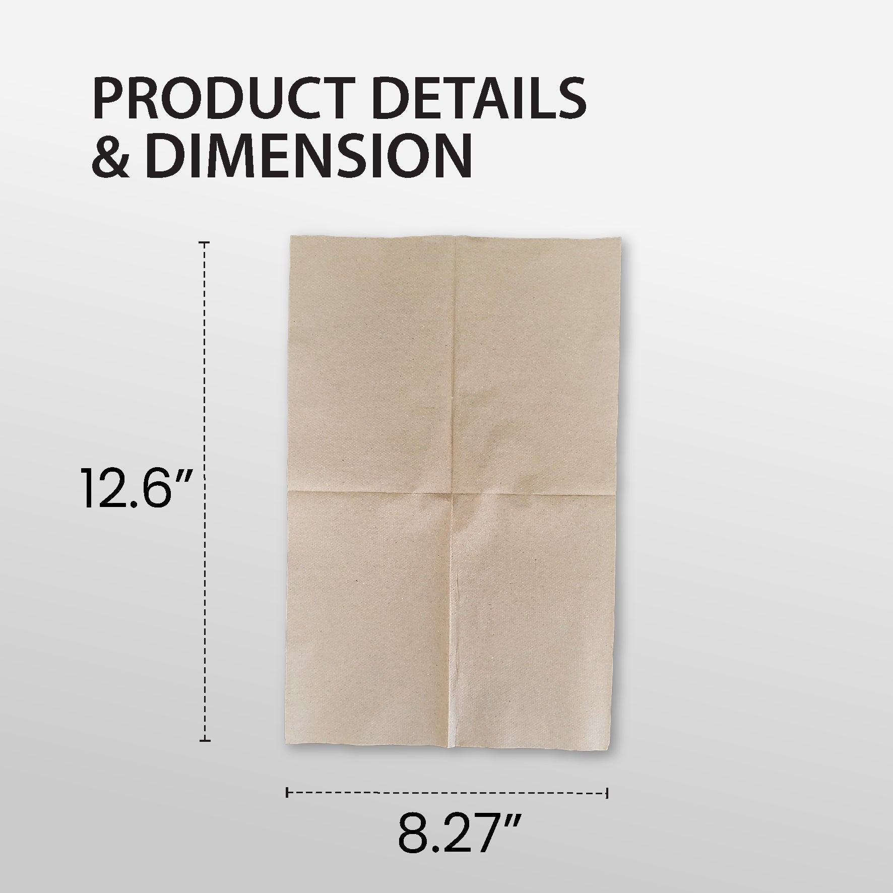 1 Ply Interfold Napkins 1/4 Fold - Kraft - INAP01K — image 2