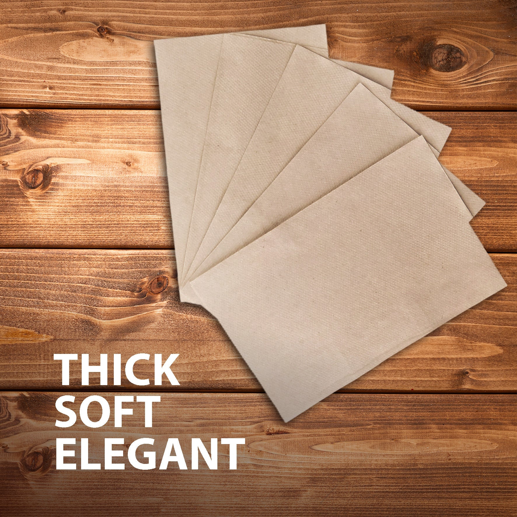 1 Ply Interfold Napkins 1/4 Fold - Kraft - INAP01K — image 7