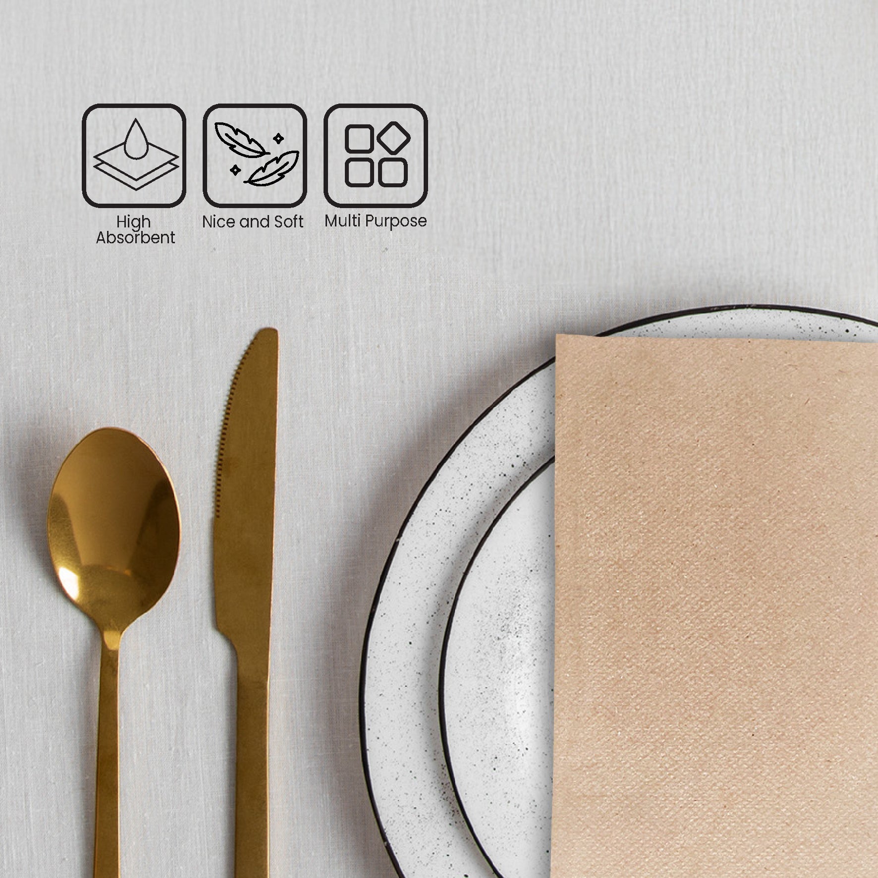 1 Ply Interfold Napkins 1/4 Fold - Kraft - INAP01K — image 8