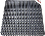 Black Rubber Anti-Fatigue Mat - 36''X36''
