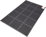 Black Rubber Anti-Fatigue Mat Heavy Duty 36