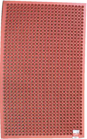 Red Rubber Anti-Fatigue Mat Heavy Duty - 36"X60''
