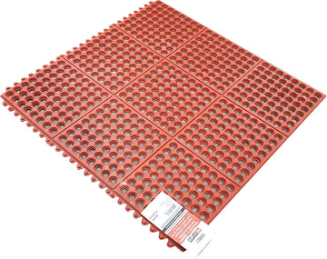 Red Rubber Mat-Terracotta-Grease Resistant-36"x36"