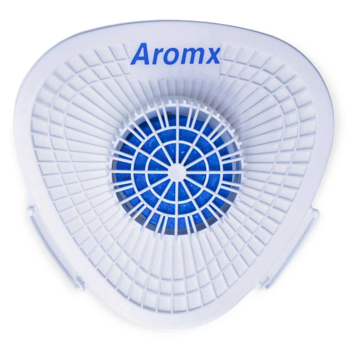 Urinal Screen with (Non-Para) Block - White/Blue 7"x7" — image 1