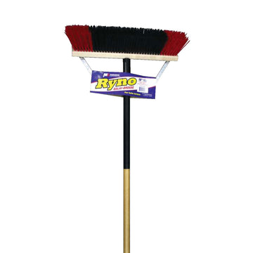 24" All Purpose Push Broom w/Red Handle