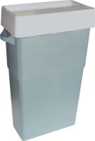 Thin Bin Waste Receptacle, Grey 23 gal