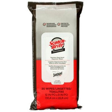 Scotch-Brite™ Stainless Steel Hood Degreaser Wipes - 30 Sheets