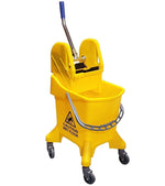 HEAVY - 28L Mop Bucket W/ Down Press Wringer - Yellow