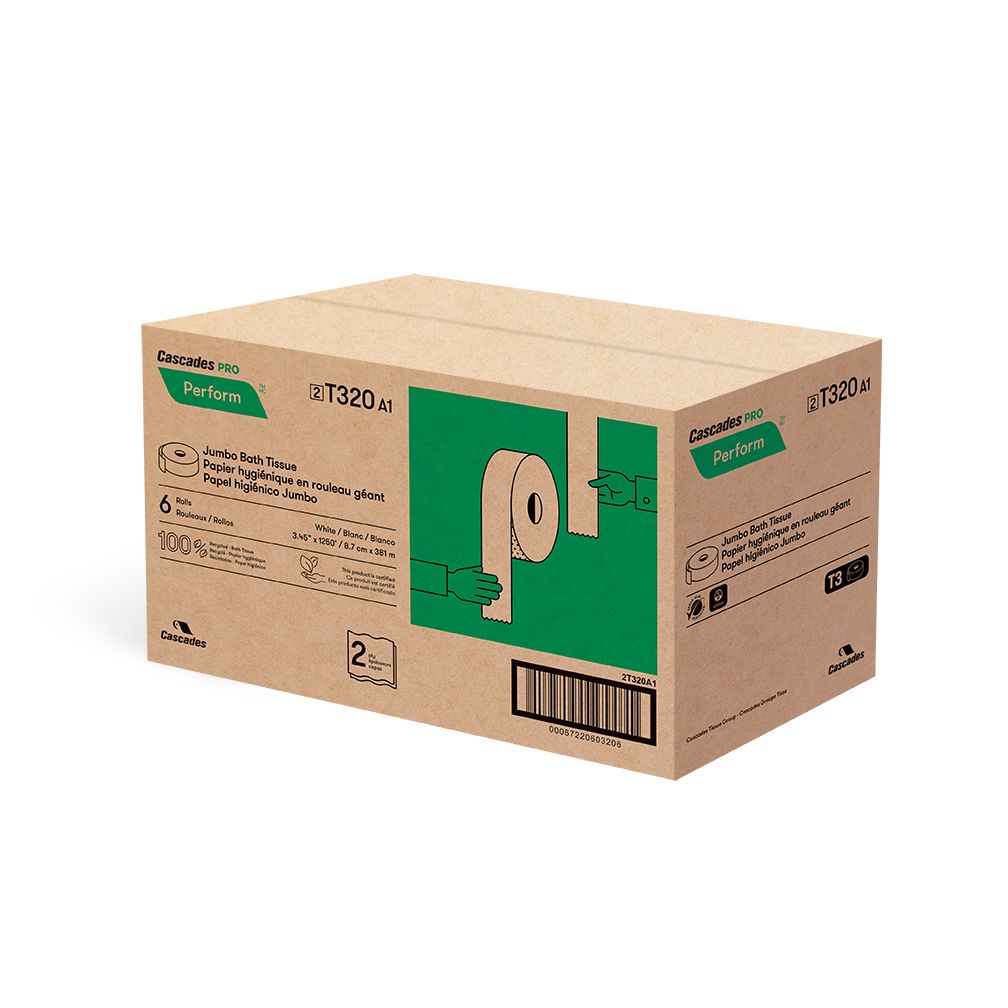 Cascades PRO Perform® Jumbo Bath Tissue - White 2-Ply 6x1250' — image 3