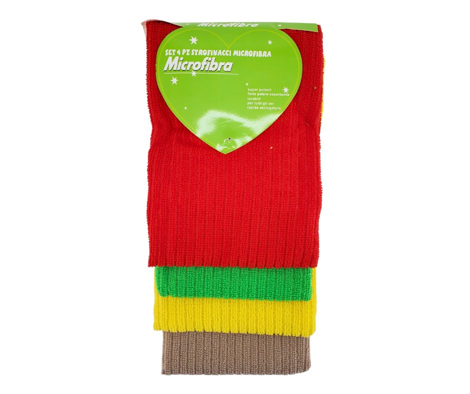 Microfibre - Multi-Purpose Cloth - 4-Pack - Multicolor - 40x60cm
