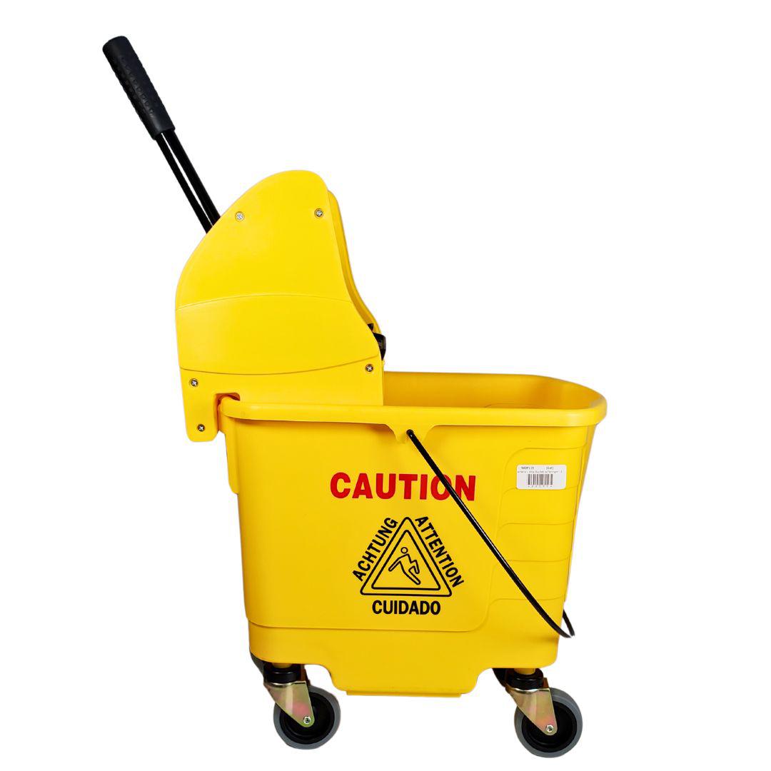 27L Mop Bucket with Down Press Wringer - Yellow — image 2