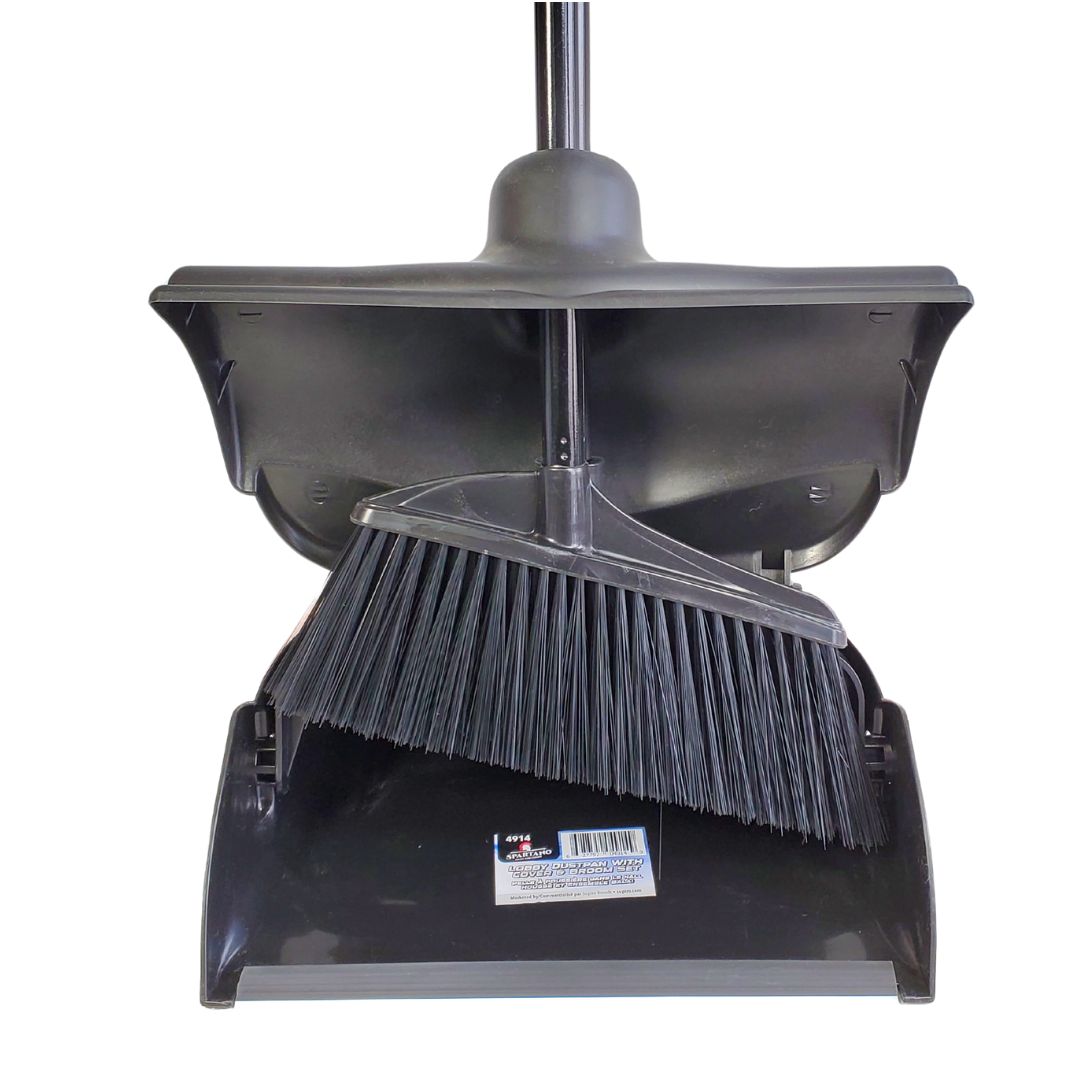 Lobby Dustpan with Cover and Broom Set - 4914 — image 1