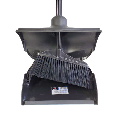 Lobby Dustpan with Cover and Broom Set - 4914