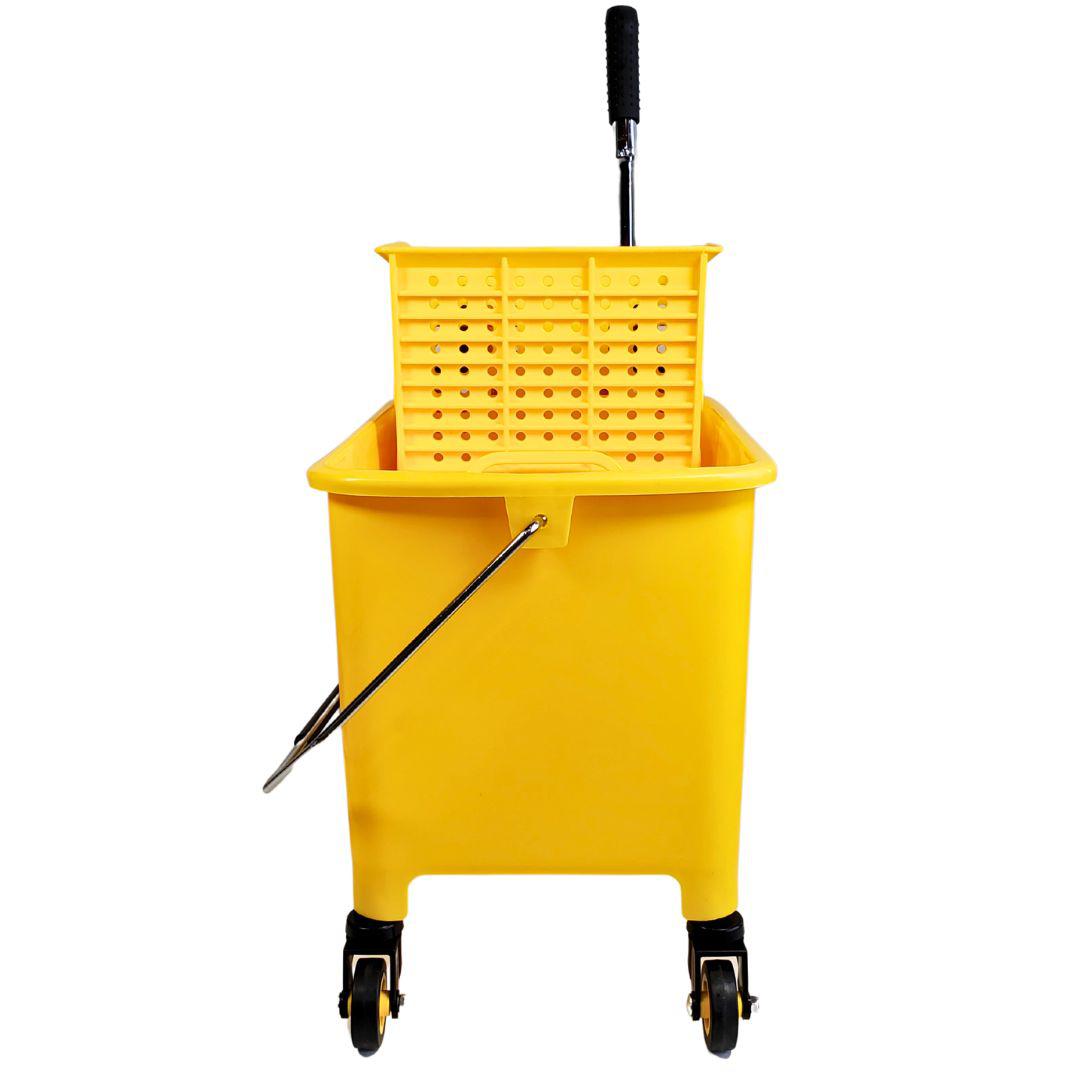 19L Mop Bucket with Down Press Wringer - Yellow — image 5