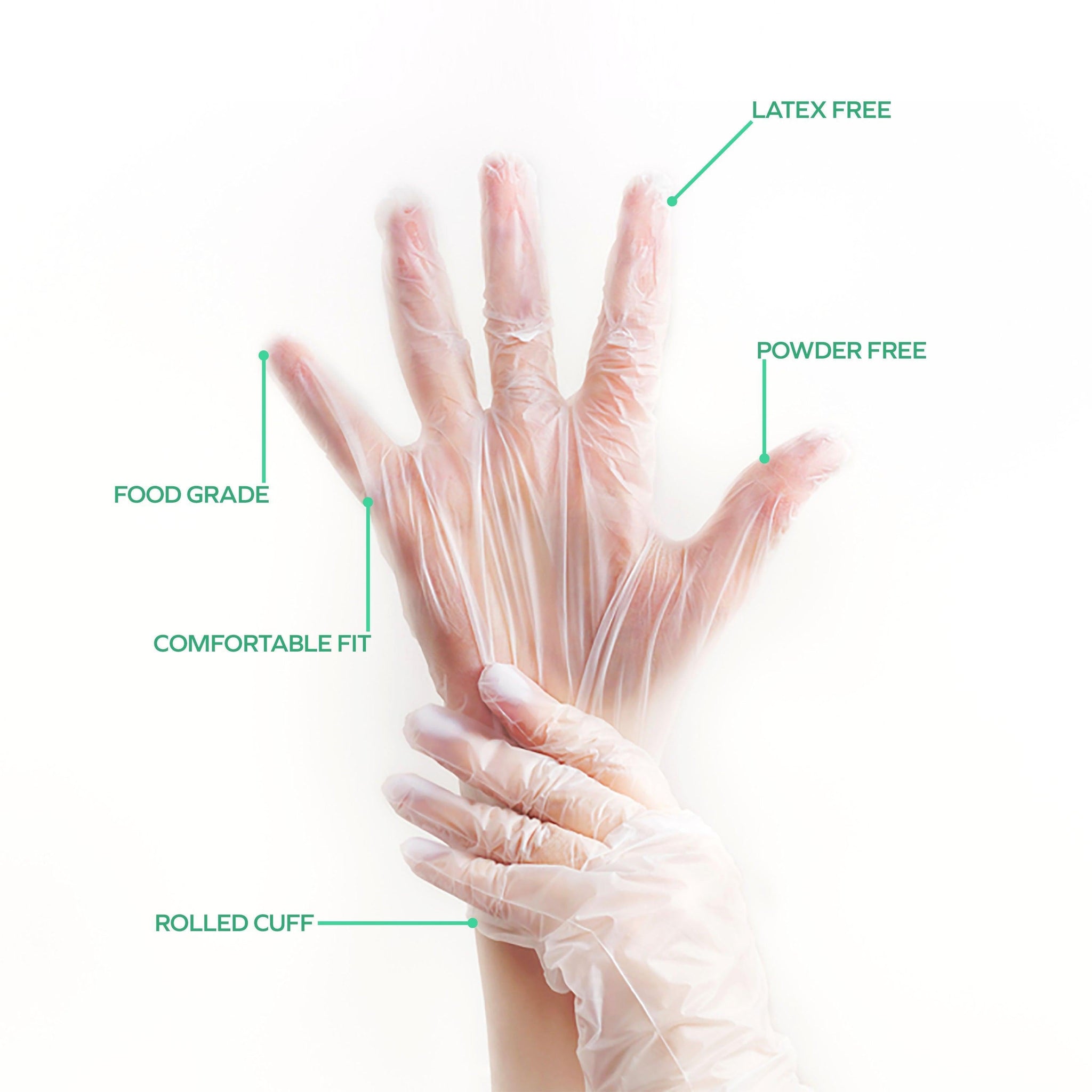 Clear Vinyl Gloves - Extra Large - 400XL — image 2
