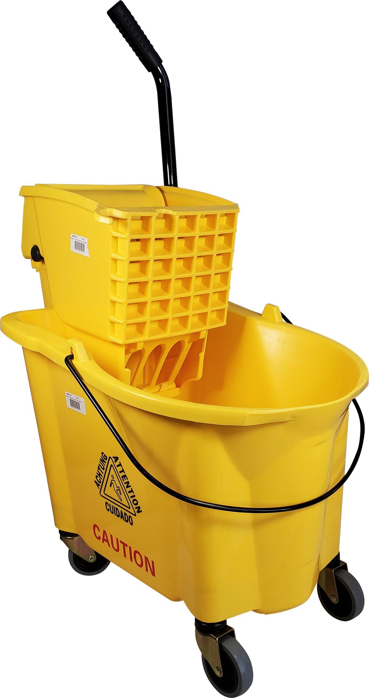 36L Mop Bucket with Side Press Wringer - Yellow