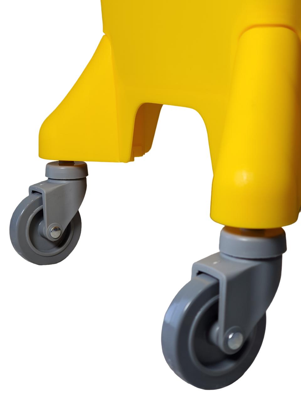 HEAVY - 28L Mop Bucket W/ Down Press Wringer - Yellow — image 5