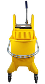 HEAVY - 28L Mop Bucket W/ Down Press Wringer - Yellow