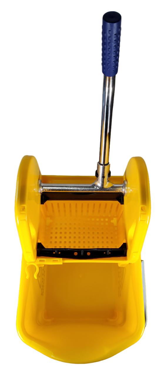 HEAVY - 28L Mop Bucket W/ Down Press Wringer - Yellow — image 4