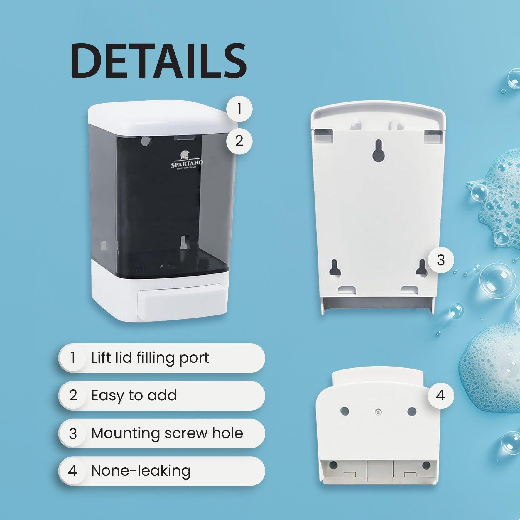 Manual Soap Dispenser - White - Z1000 — image 4