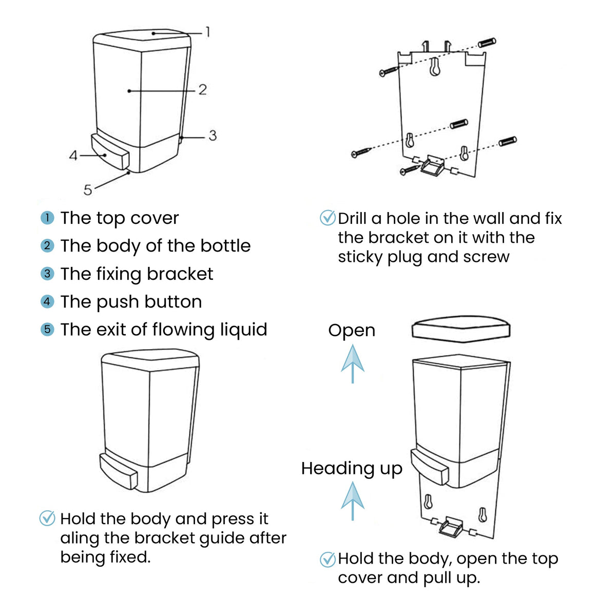 Manual Soap Dispenser - White - Z1000