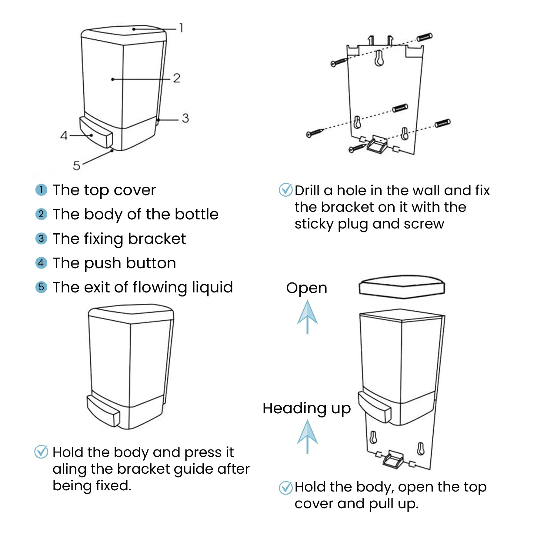 Manual Soap Dispenser - White - Z1000 — image 5